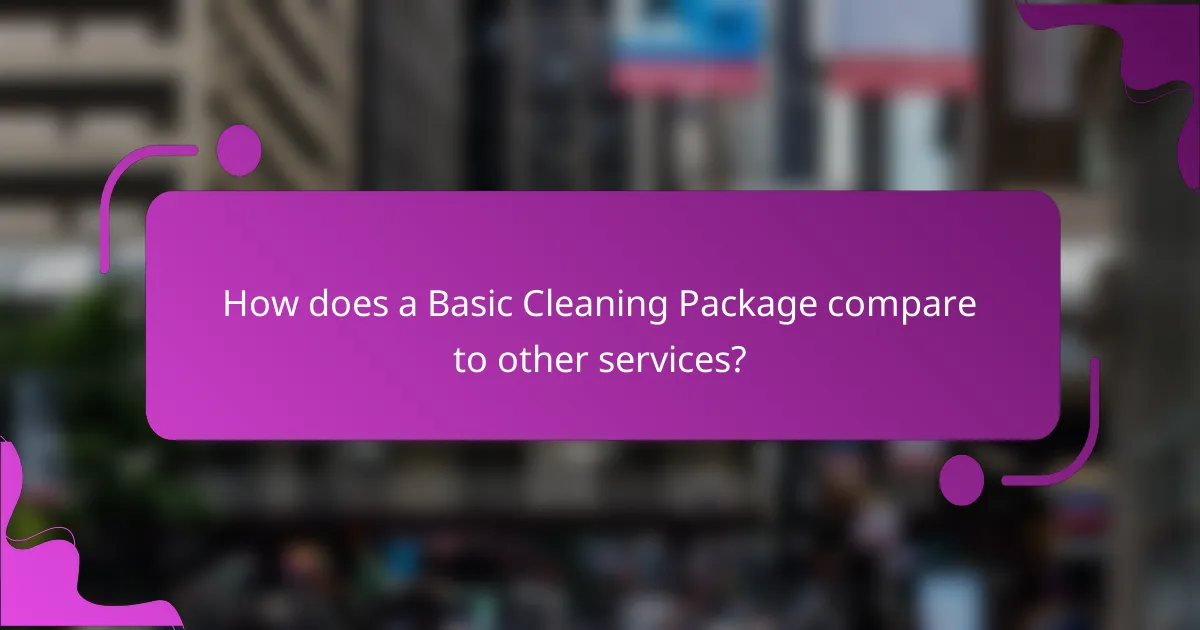 How does a Basic Cleaning Package compare to other services?