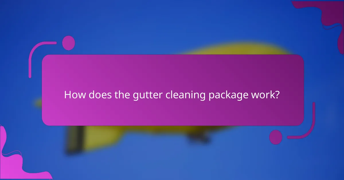 How does the gutter cleaning package work?