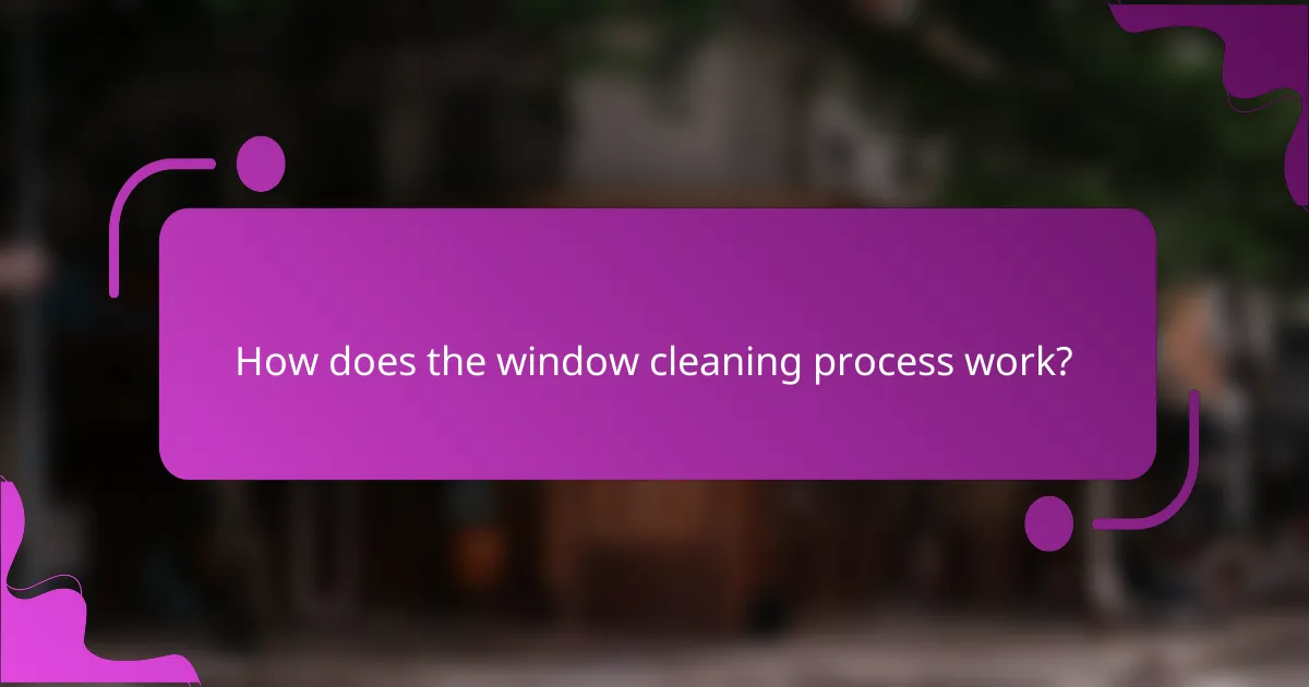 How does the window cleaning process work?
