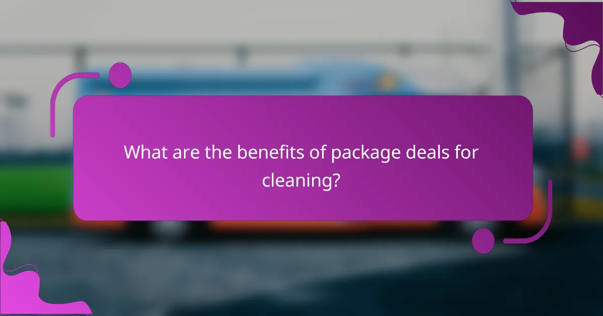 What are the benefits of package deals for cleaning?