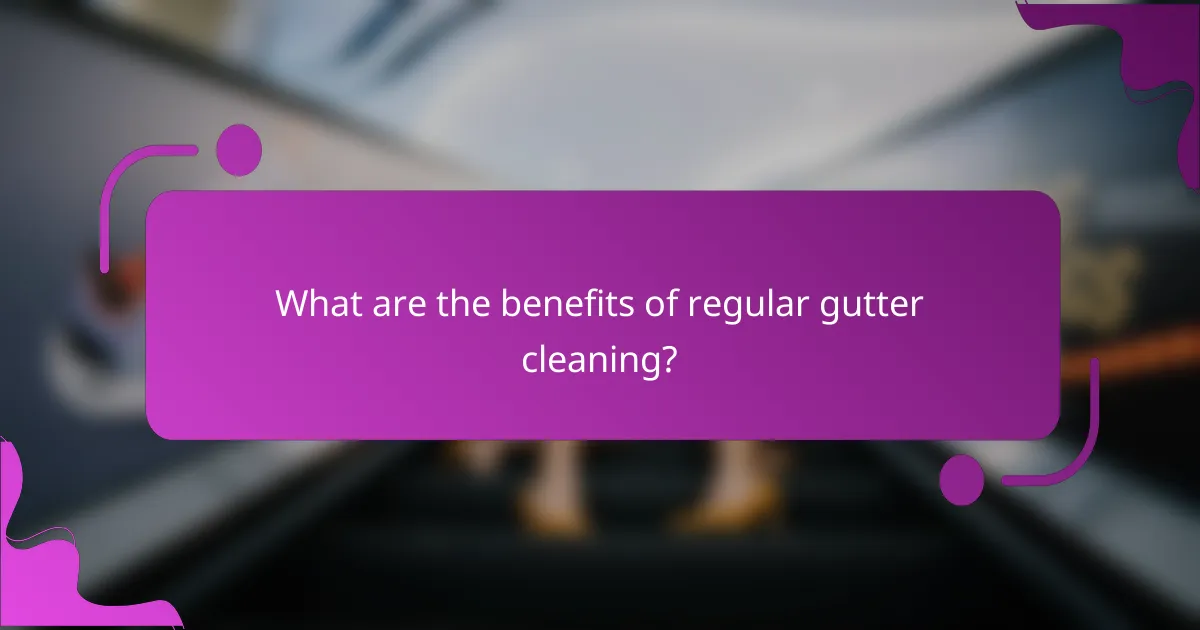 What are the benefits of regular gutter cleaning?