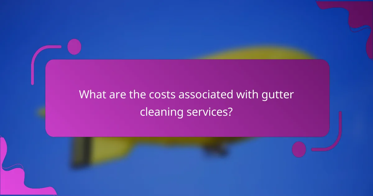 What are the costs associated with gutter cleaning services?