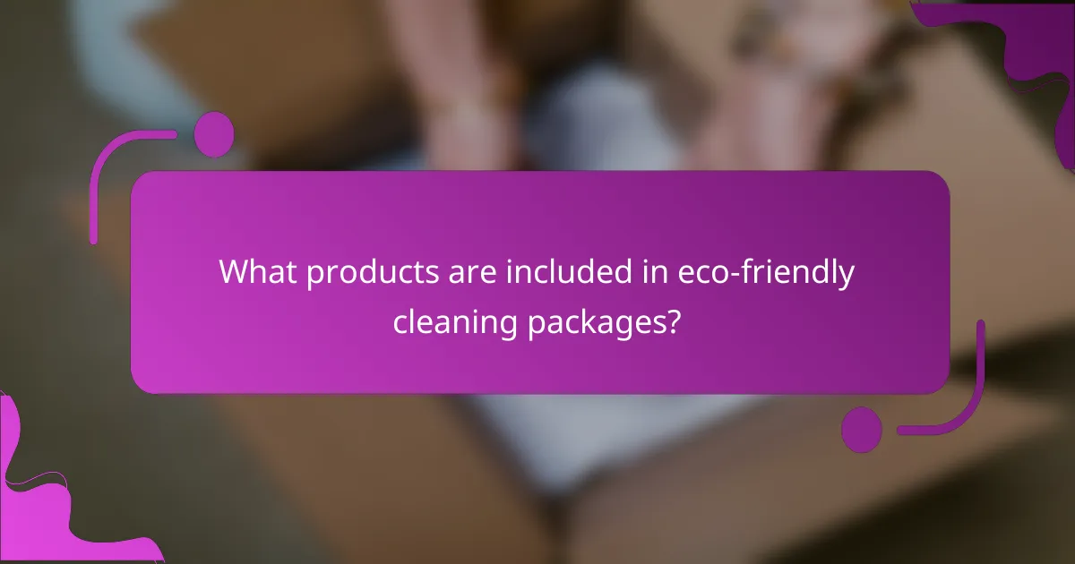 What products are included in eco-friendly cleaning packages?
